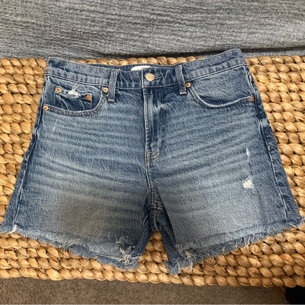 Pistola Distressed Blue Jean Shorts